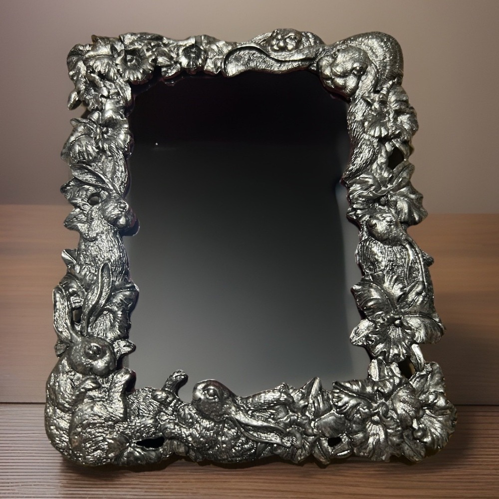 VTG‎ 1995 ARTHUR COURT Bunny Rabbit Pewter PICTURE FRAME 3x5